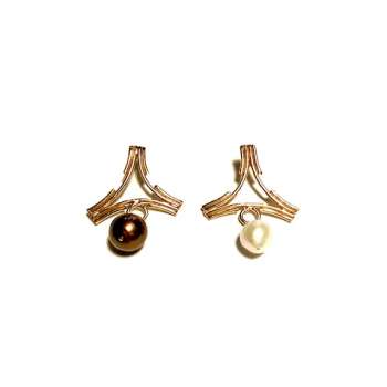 Orecchini in bronzo Bicolore